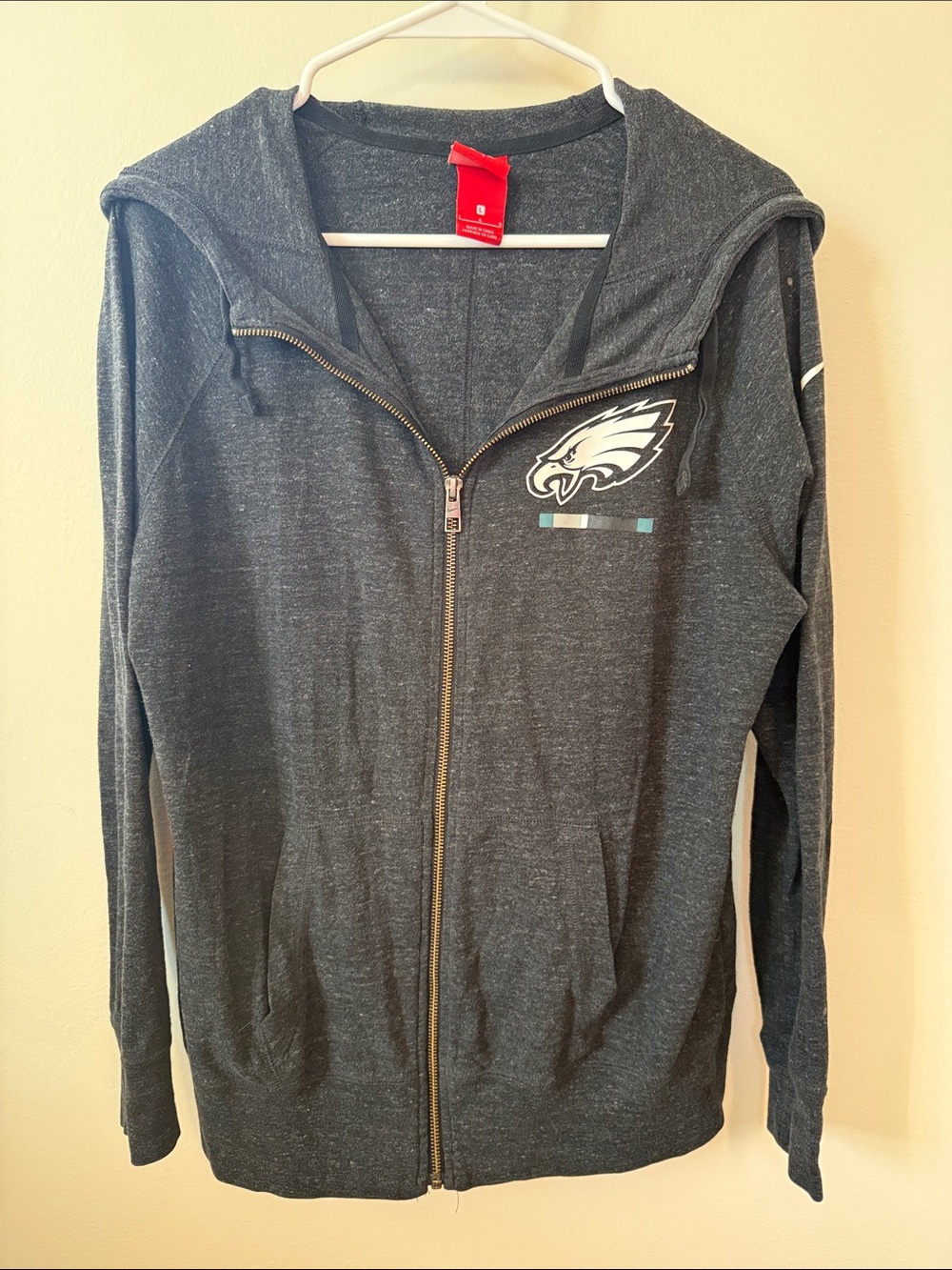 Nike Philadelphia Eagles Dark Gray Hooded Zip-Up